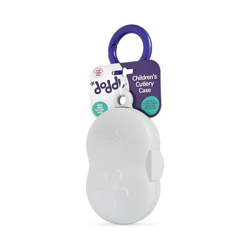 Doddl doddl Toddler Travel Utensil Case Fits Toddler Fork Spoon and Knife Sets Clips to Bags Strollers Travel Essentials Dishwasher Safe Case Only 