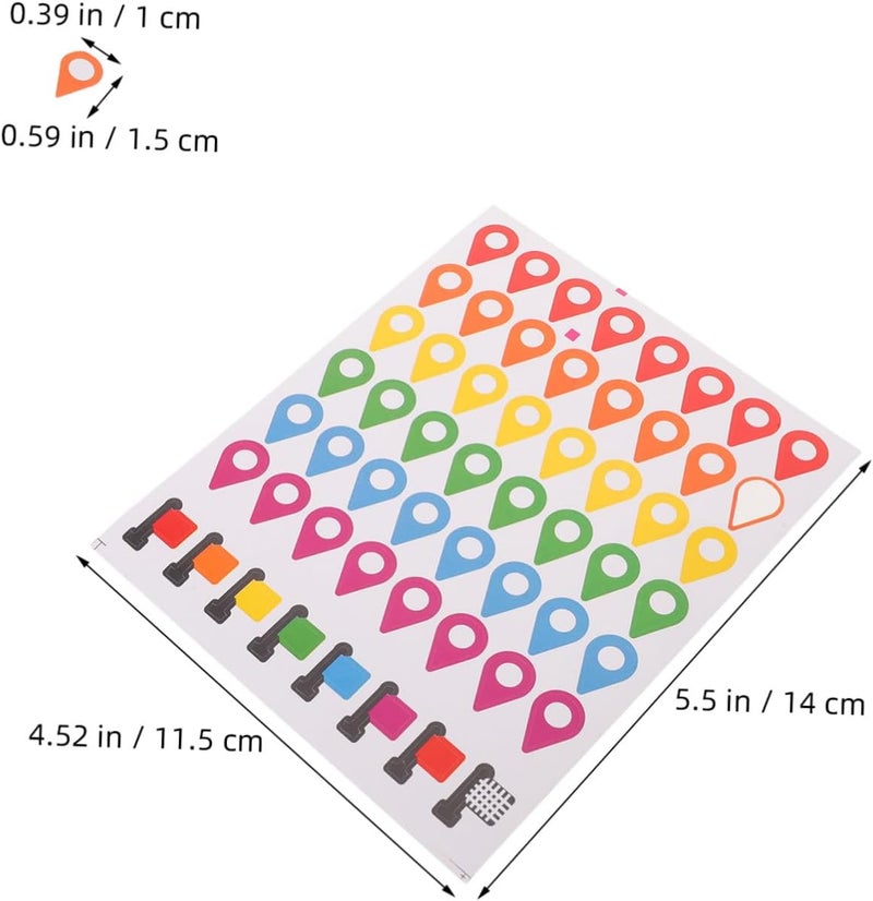 12 Sheets Self-Adhesive Map Stickers with Colorful Dots for Adventure Map Markers and Projects, Sturdy Lasting Stick Labels for Instant Identification and Travel Tracking - Image 2