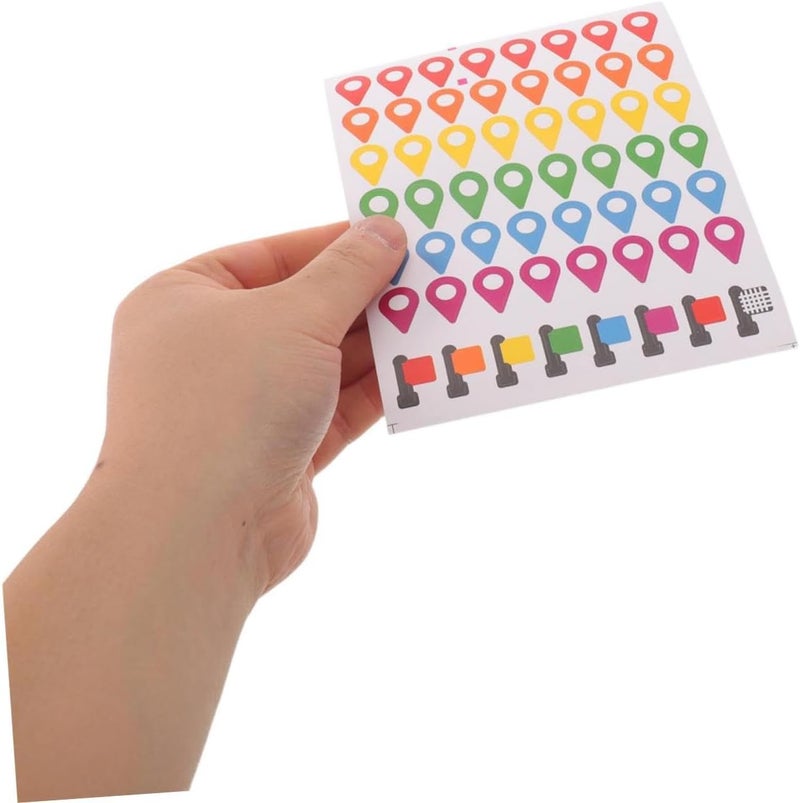 12 Sheets Self-Adhesive Map Stickers with Colorful Dots for Adventure Map Markers and Projects, Sturdy Lasting Stick Labels for Instant Identification and Travel Tracking - Image 4