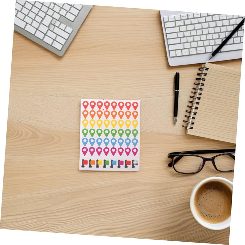 12 Sheets Self-Adhesive Map Stickers with Colorful Dots for Adventure Map Markers and Projects, Sturdy Lasting Stick Labels for Instant Identification and Travel Tracking - Image 5