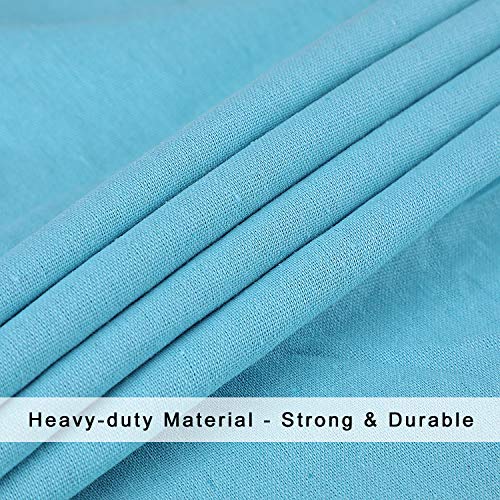 SANFERGE Heavy Duty Laundry Bag with Drawstring and Handle, Extra Large Travel Dirty Clothes Bag for Laundromat and Household, Durable Rip-Stop Laundry Hamper Liner, 28 x 40 Inch by SANFERGE, Light Blue - Image 5
