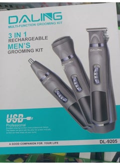 Daling DL-9205 3-in-1 Body Trimmer for Men,ShowerProof Body Shaver Groomer for Sensitive Areas,Safe All-in-One Style Kit for Body, Underarms, Beard, Face, Nose Hair  - Image 2
