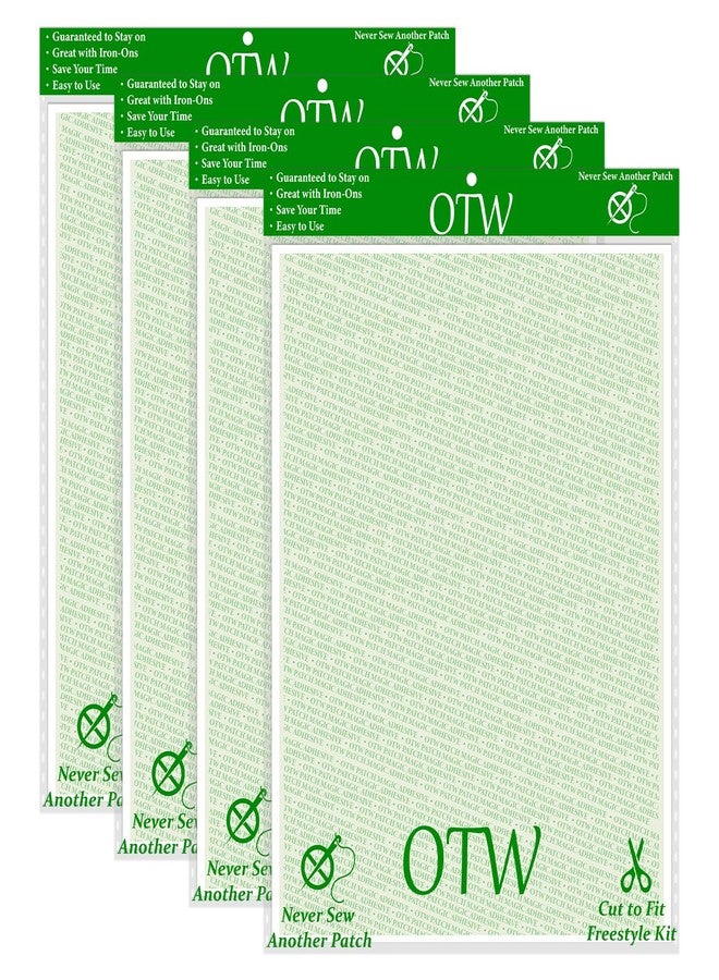 OTW Patch Magic Adhesive, Peel and Stick Adhesive Kit, Washable, No Residue for Girl Scout Badges, Patches, Fabric and DIY Crafts, No Ironing or Sewing, Freestyle Cut to Fit, 4 Pack - Image 1