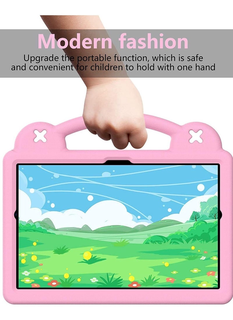 Arabest - Kids Case Compatible with Samsung Galaxy Tab A8 10.5 Inch 2021 (SM-A8 X200/X205/X207), Heavy Duty EVA Foam Shockproof Cover Kids Proof Case with Stand (Pink) - Image 1