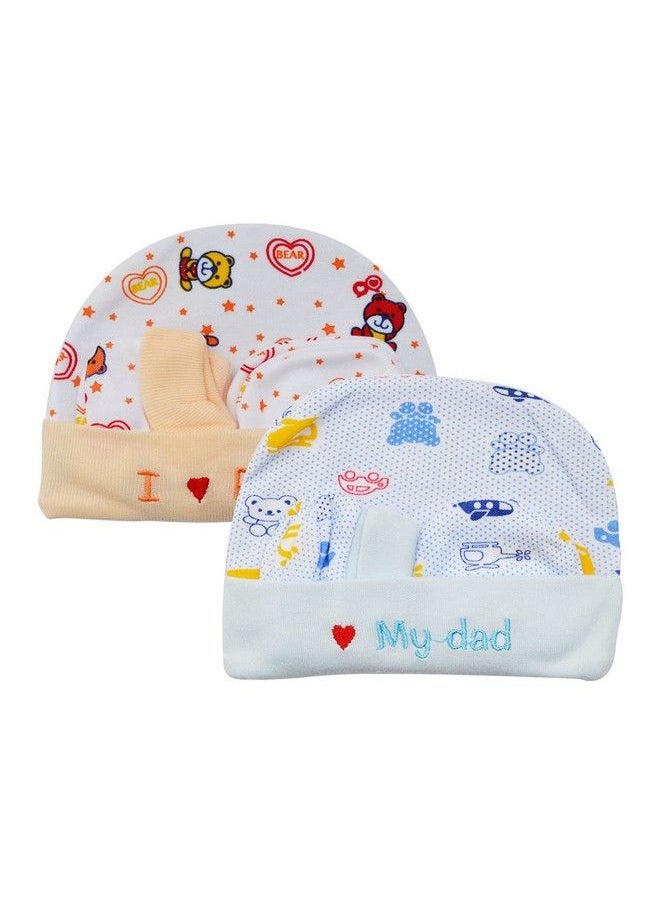 MOM'S HOME - Moms Home New Born Baby Cap Mitten Bootie Setgentle To Baby Delicate Skin 2 Sets - Image 1