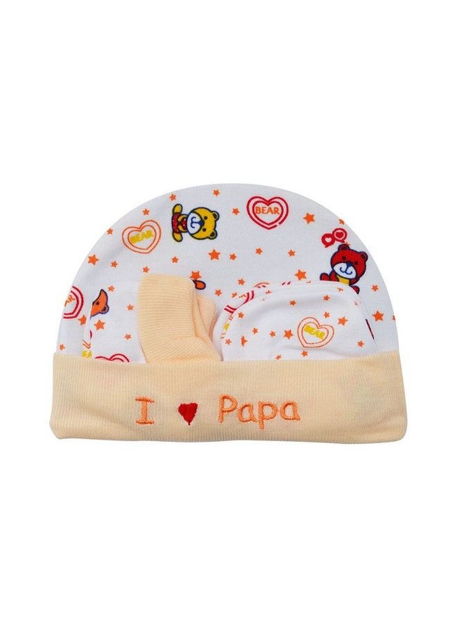 MOM'S HOME - Moms Home New Born Baby Cap Mitten Bootie Setgentle To Baby Delicate Skin 2 Sets - Image 1