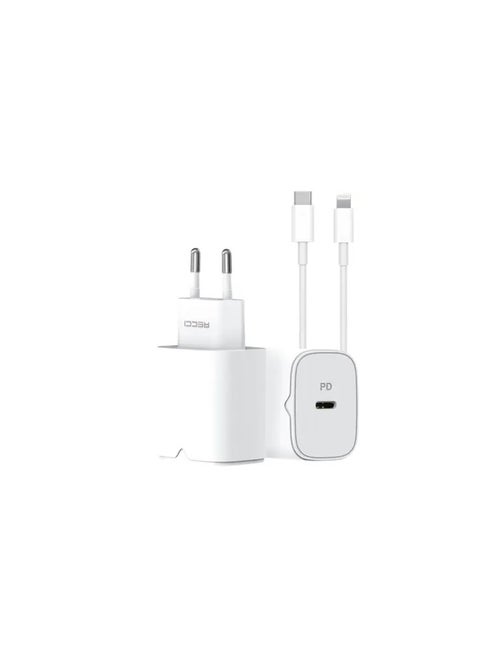 Recci AC Charger RC50ECL with Cable | Type-C Fast Charging