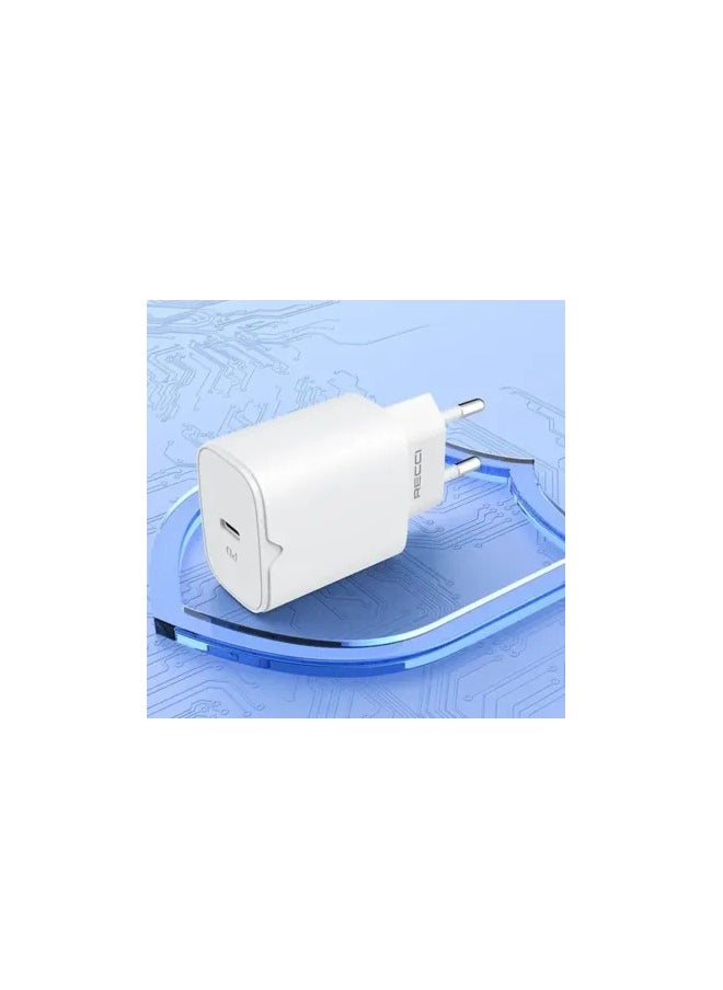 Recci AC Charger RC50ECL with Cable | Type-C Fast Charging