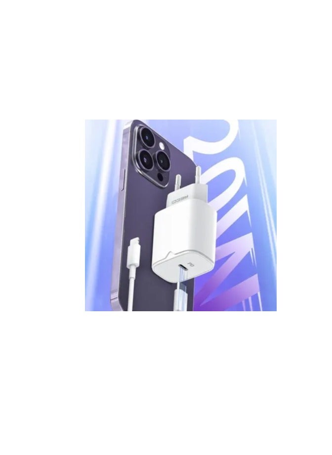 Recci AC Charger RC50ECL with Cable | Type-C Fast Charging