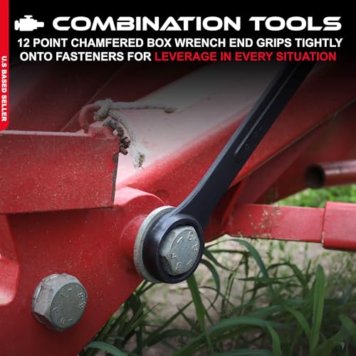 ABN Large Combination Wrench Set SAE 1-5/16 to 2in - Standard 10 Piece Jumbo Open End Wrench Set - Image 3