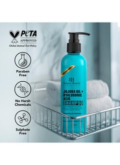 Botanic Hearth Jojoba & Hyaluronic Acid Shampoo With 100% Pure Jojoba Oil & Aloe Extracts | Hydrates Hair & Adds Shine | For Dry & Dehydrated Hair | Shampoo For Women And Men | Sulphate & Paraben Free | 200 Ml  - Image 5