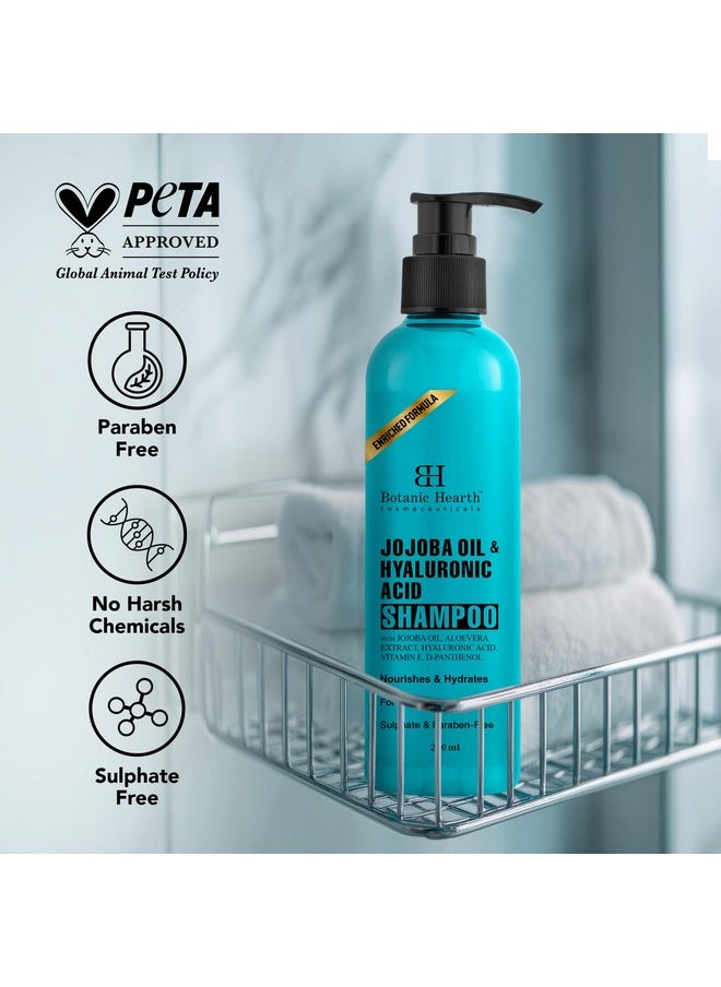Botanic Hearth Jojoba & Hyaluronic Acid Shampoo With 100% Pure Jojoba Oil & Aloe Extracts | Hydrates Hair & Adds Shine | For Dry & Dehydrated Hair | Shampoo For Women And Men | Sulphate & Paraben Free | 200 Ml  - Image 5