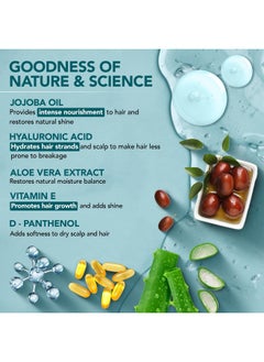 Botanic Hearth Jojoba & Hyaluronic Acid Shampoo With 100% Pure Jojoba Oil & Aloe Extracts | Hydrates Hair & Adds Shine | For Dry & Dehydrated Hair | Shampoo For Women And Men | Sulphate & Paraben Free | 200 Ml  - Image 3