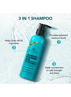 Jojoba & Hyaluronic Acid Shampoo With 100% Pure Jojoba Oil & Aloe Extracts | Hydrates Hair & Adds Shine | For Dry & Dehydrated Hair | Shampoo For Women And Men | Sulphate & Paraben Free | 200 Ml - pzsku/ZBBEA9253C42DF35A45B2Z/45/_/1733729906/c3091eb9-284f-4a5b-8457-962bb9d34bca