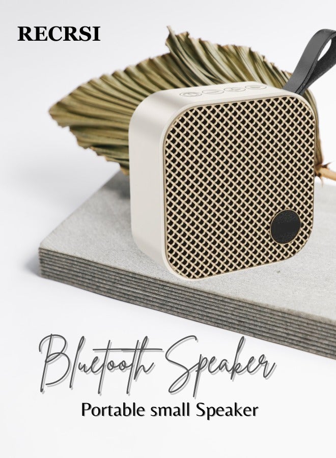 ريكرسي RECRSI Bluetooth BT 5.2 مكبرات صوت محمولة لاسلكية 5 واط مشغل موسيقى صغير مع FM للهواتف الذكية وأجهزة الكمبيوتر، شحن مجاني - Image 1