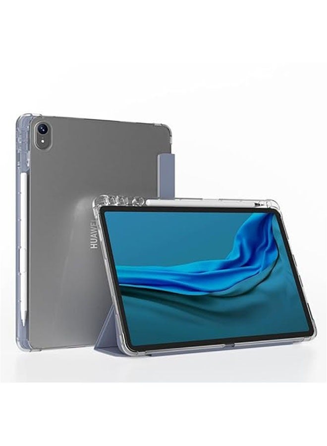 عام غطاء متوافق مع Huawei MatePad Air 11.5 إنش 2023، ذكي ورفيع متعدد الطبقات بتصميم ثلاثي وميزة إيقاف التشغيل/التشغيل التلقائي وحامل للقلم الألكتروني، وظهر شفاف وشفافية كاملة لجهاز MatePad Air 11.5' '. - Image 1