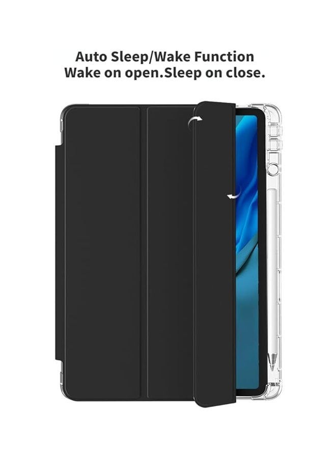 عام غطاء متوافق مع Huawei MatePad Air 11.5 إنش 2023، ذكي ورفيع متعدد الطبقات بتصميم ثلاثي وميزة إيقاف التشغيل/التشغيل التلقائي وحامل للقلم الألكتروني، وظهر شفاف وشفافية كاملة لجهاز MatePad Air 11.5' '. - Image 2