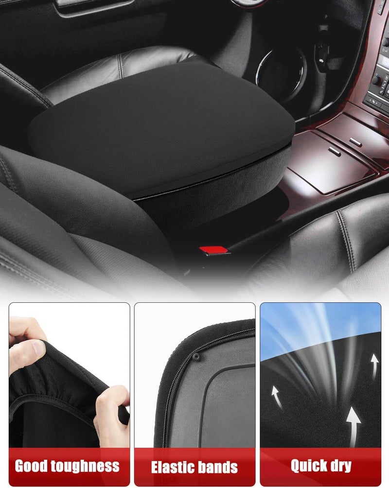 KBH Center Console Cover for Cadillac Escalade 2007 2008 2009 2010 2011 2012 2013 2014, Interior Accessories, Car Arm Rest Elastic Quick Dry Protector, Anti-Scratch, Black - Image 5