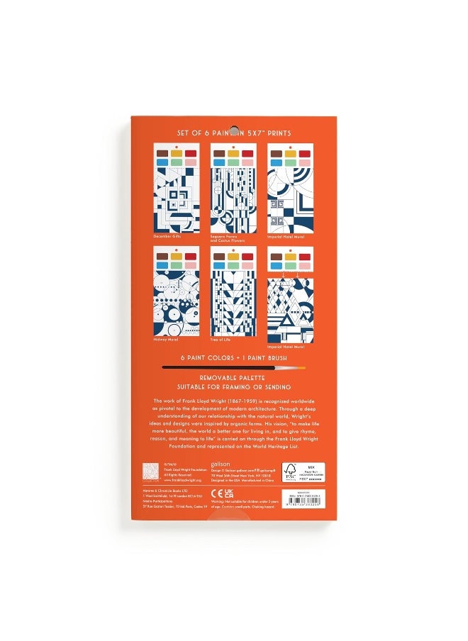 null - Galison Frank Lloyd Wright Paint-In Print Set - Image 1