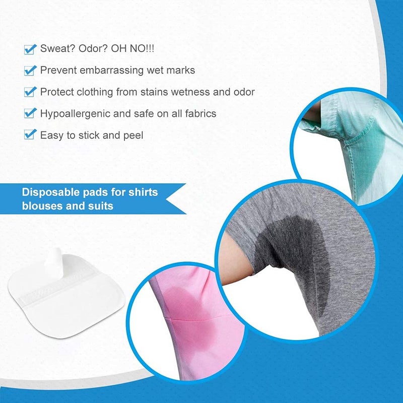 Suplory EXTRA LARGE Underarm Sweat Pads for Women and Men Fight Hyperhidrosis [ 10 PCS ], Armpit Sweat Pads Comfortable Unflavored, Non Visible, Extra Adhesive, Disposable, Sweat Free Armpit Protection - Image 2