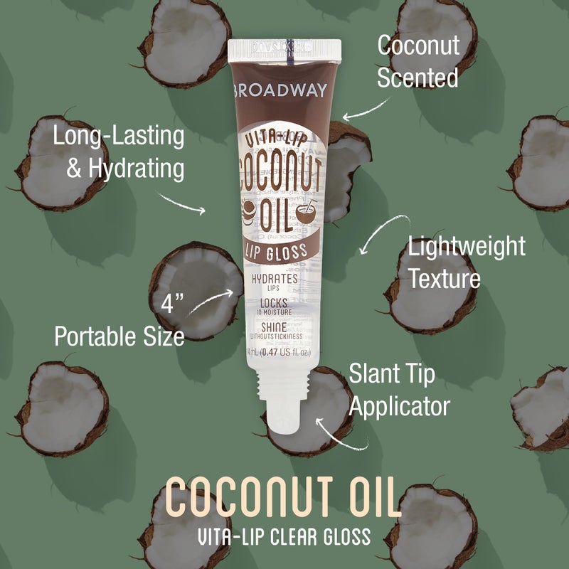 Ruby Kisses Broadway Vita-Lip Clear Lip Gloss (Coconut Oil 6 Pack), Ultra-Hydrating & Soothing Formula with Vitamin Oils, High-Shine Non-Sticky Finish, Healing Glossy Lip Balm Locks in Moisture - Image 2