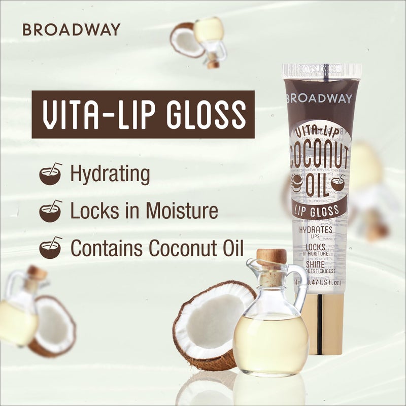 Ruby Kisses Broadway Vita-Lip Clear Lip Gloss (Coconut Oil 6 Pack), Ultra-Hydrating & Soothing Formula with Vitamin Oils, High-Shine Non-Sticky Finish, Healing Glossy Lip Balm Locks in Moisture - Image 3