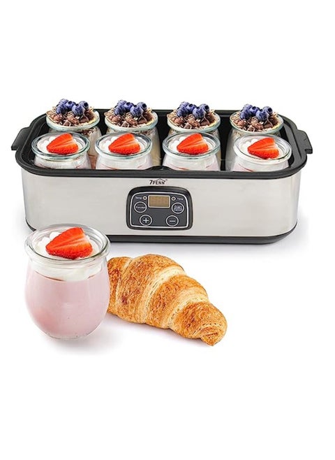 Yogurt Maker Machine - French and Greek Yogurt Maker with Temperature Control Including 8 Yogurt Jars with Lids