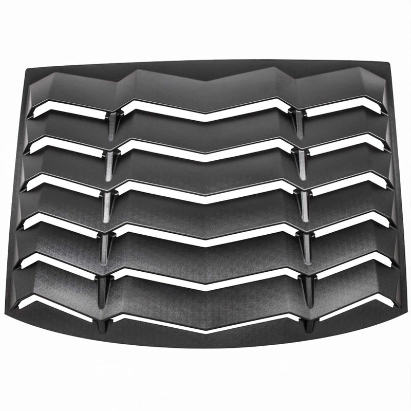 LE-JX Matte Black Rear Window Louver Cover, Lambo Style Custom Fit All Weather ABS Compatible with 2011-2023 Dodge Charger SXT/GT/RT/RT Scat Pack/Scat Pack Widebody/SRT Hellcat Widebody - Image 3