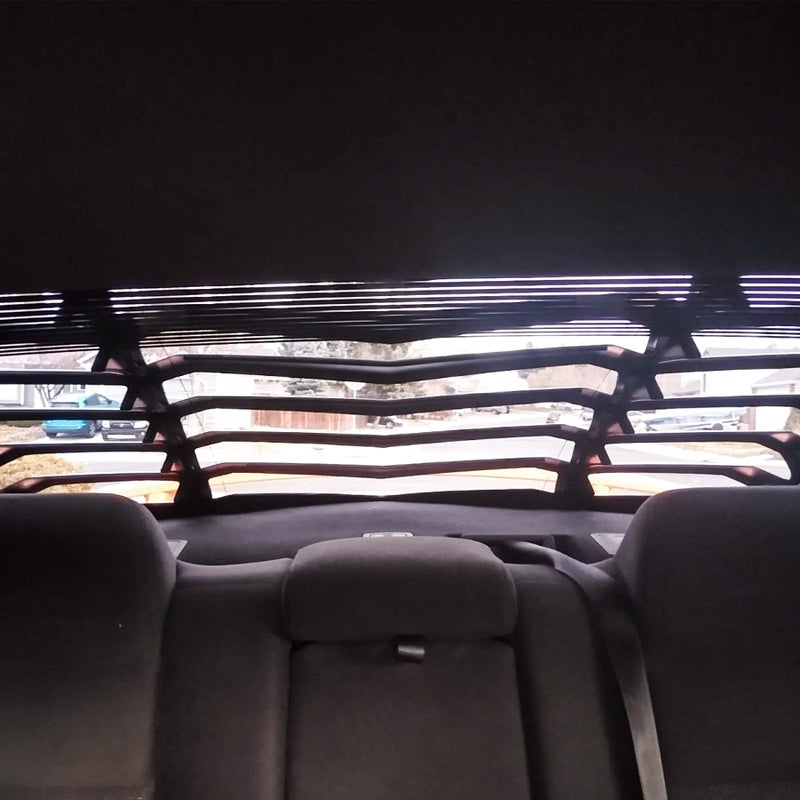 LE-JX Matte Black Rear Window Louver Cover, Lambo Style Custom Fit All Weather ABS Compatible with 2011-2023 Dodge Charger SXT/GT/RT/RT Scat Pack/Scat Pack Widebody/SRT Hellcat Widebody - Image 5