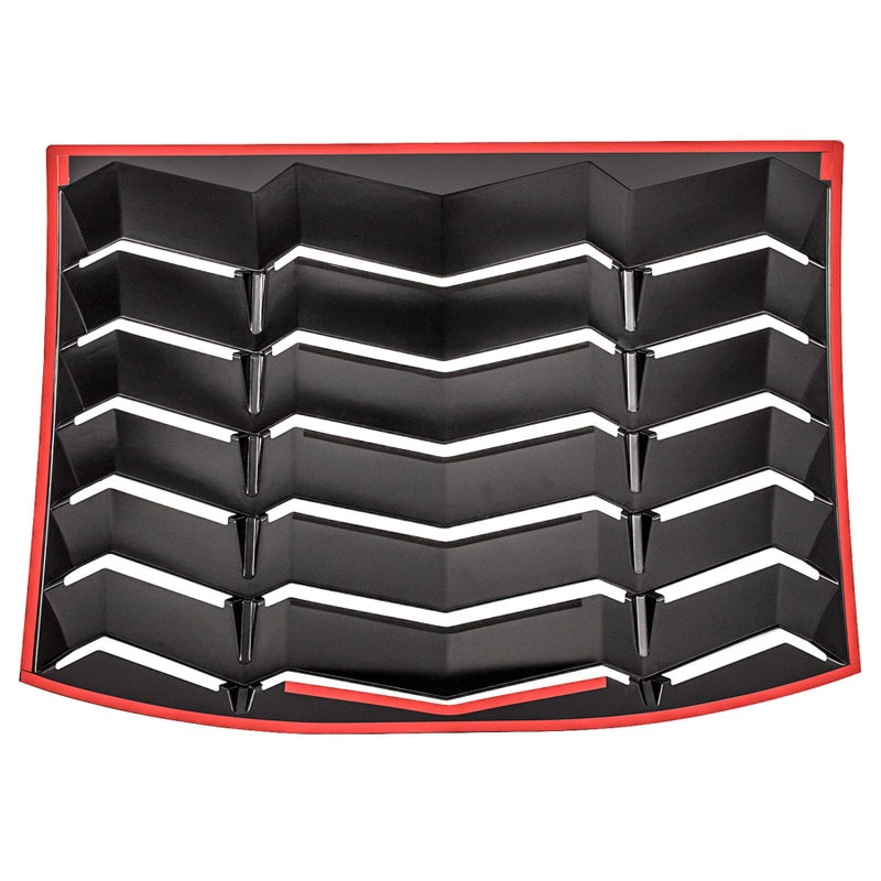 LE-JX Matte Black Rear Window Louver Cover, Lambo Style Custom Fit All Weather ABS Compatible with 2011-2023 Dodge Charger SXT/GT/RT/RT Scat Pack/Scat Pack Widebody/SRT Hellcat Widebody - Image 4