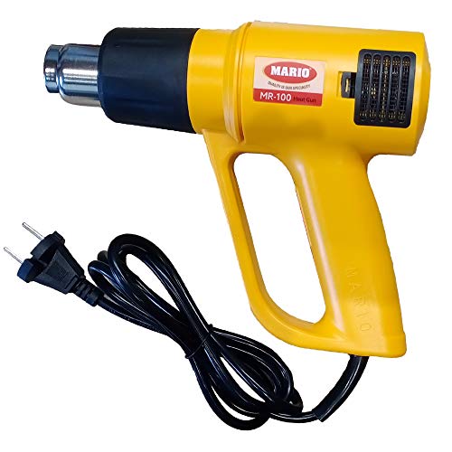MARIO Heavy Duty - Hot Air Heat Gun - 2 Speed Fan Heat Gun for High Temperature Use - Dual Settings Plastic - 1800 Watts - Yellow Color - Image 1