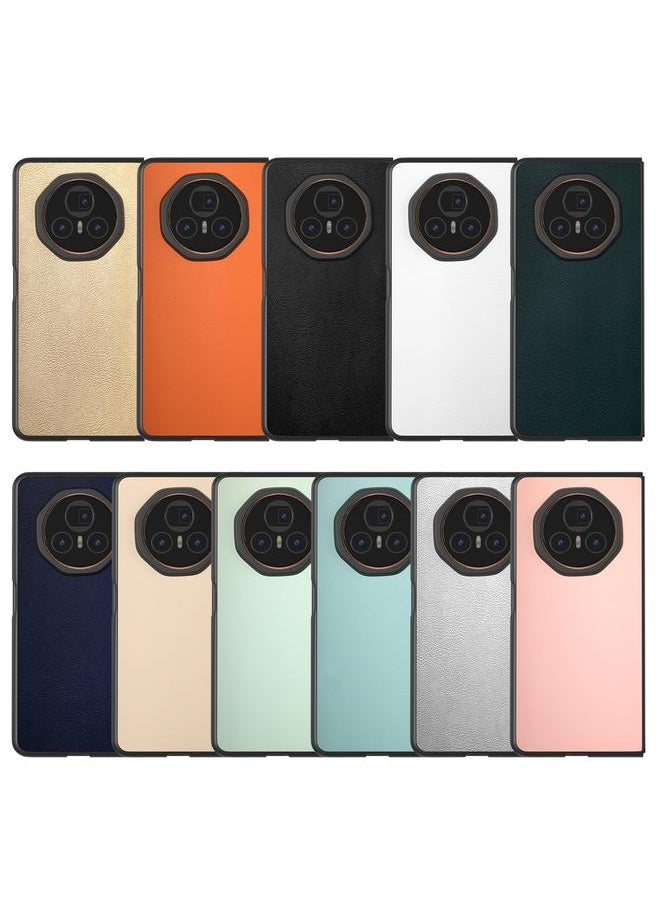Green Tiger - Case For Honor Magic V3 PU Leather Black Frame Full Coverage Phone Case - Image 1