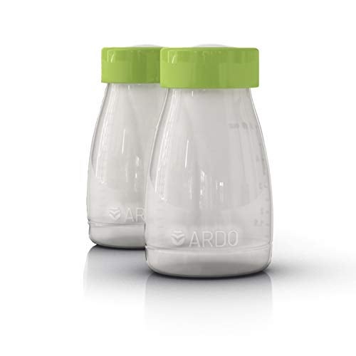 Ardo Ardo Breast Milk Storage and Feeding Bottles 4 Swiss Made 150ml 5 floz BPA Free with Ring and Cap Standard Width 4 Bottles