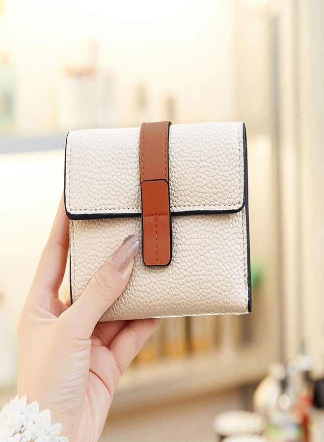 AOXONEL Small Womens Wallet Leather Wallets for Women Rfid Ladies Wallets Trifold Wallet Compact Thin with Card Slots and Zipper Coin Pocket (White) - Image 5