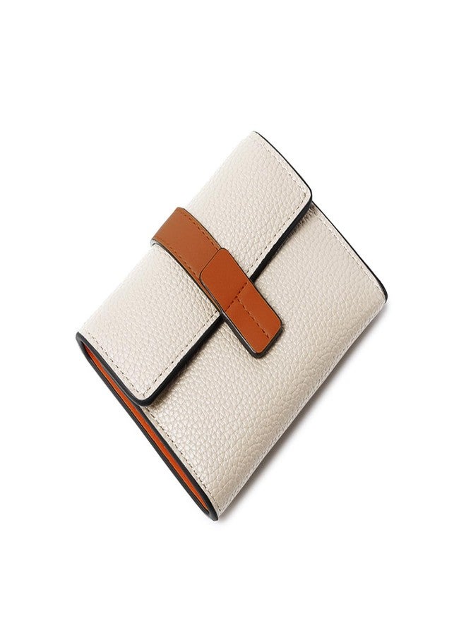 AOXONEL Small Womens Wallet Leather Wallets for Women Rfid Ladies Wallets Trifold Wallet Compact Thin with Card Slots and Zipper Coin Pocket (White) - Image 3