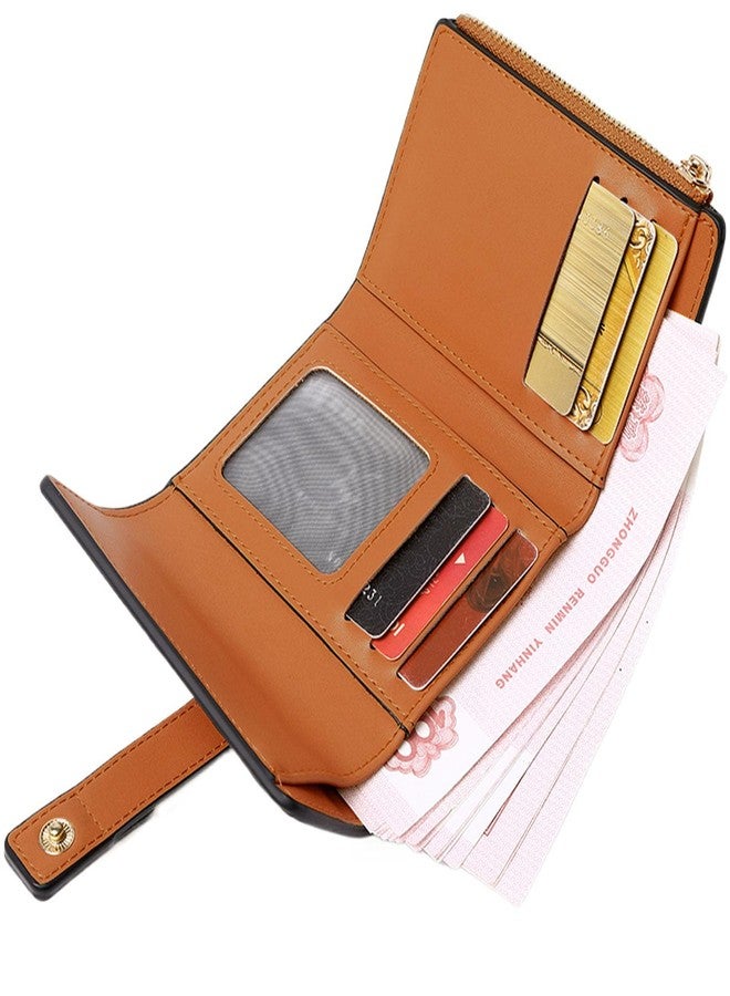 AOXONEL Small Womens Wallet Leather Wallets for Women Rfid Ladies Wallets Trifold Wallet Compact Thin with Card Slots and Zipper Coin Pocket (White) - Image 4
