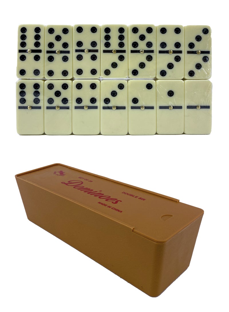 دومينو لعبة الدومينو الاصلية بصندوق بلاستيكي - 28 قطعة - Image 2