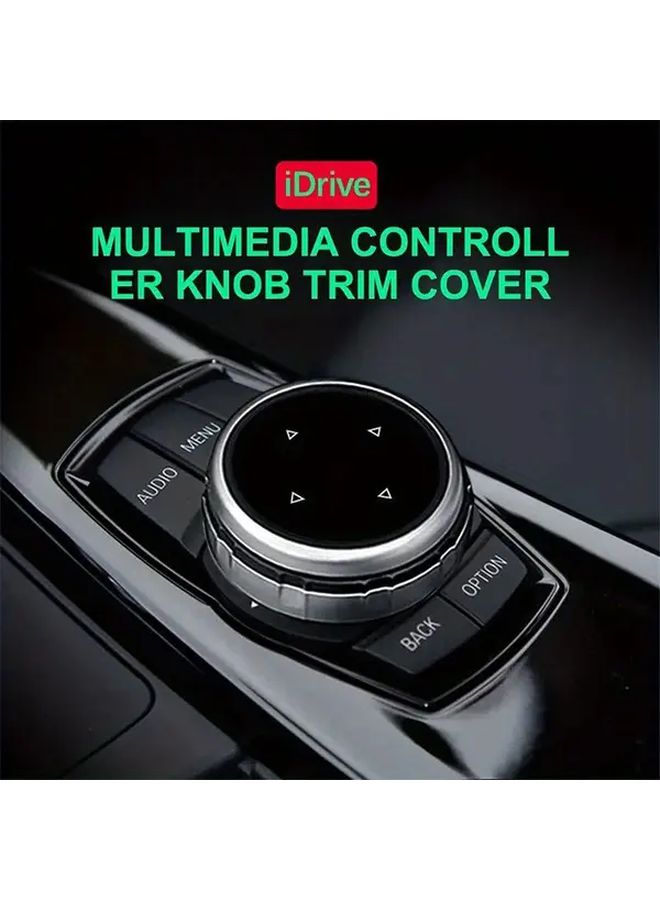 غطاء أسود بإضاءة خلفية لمقبض iDrive لسيارات بي إم دبليو من الفئة 1 و3 و5، تصميم مريح مقاوم للخدش، تركيبه بالضغط - Image 4
