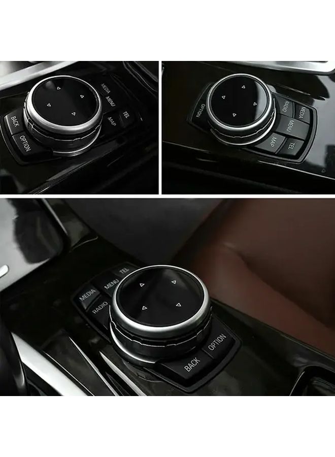 غطاء أسود بإضاءة خلفية لمقبض iDrive لسيارات بي إم دبليو من الفئة 1 و3 و5، تصميم مريح مقاوم للخدش، تركيبه بالضغط - Image 5