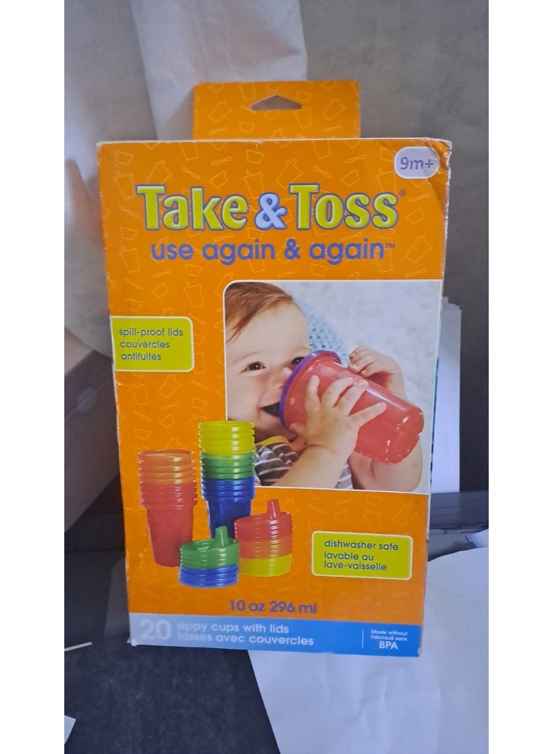ذا فيرست ييرز The First Years Take & Toss - كوب مضاد للانسكاب سعة 10 أونصة - عبوة من 20 كوبًا - Image 2