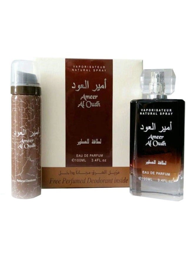 Lattafa أمير العود من لطافة للعطور (خشبي، عود حلو، بخور) عطر شرقي - Image 1