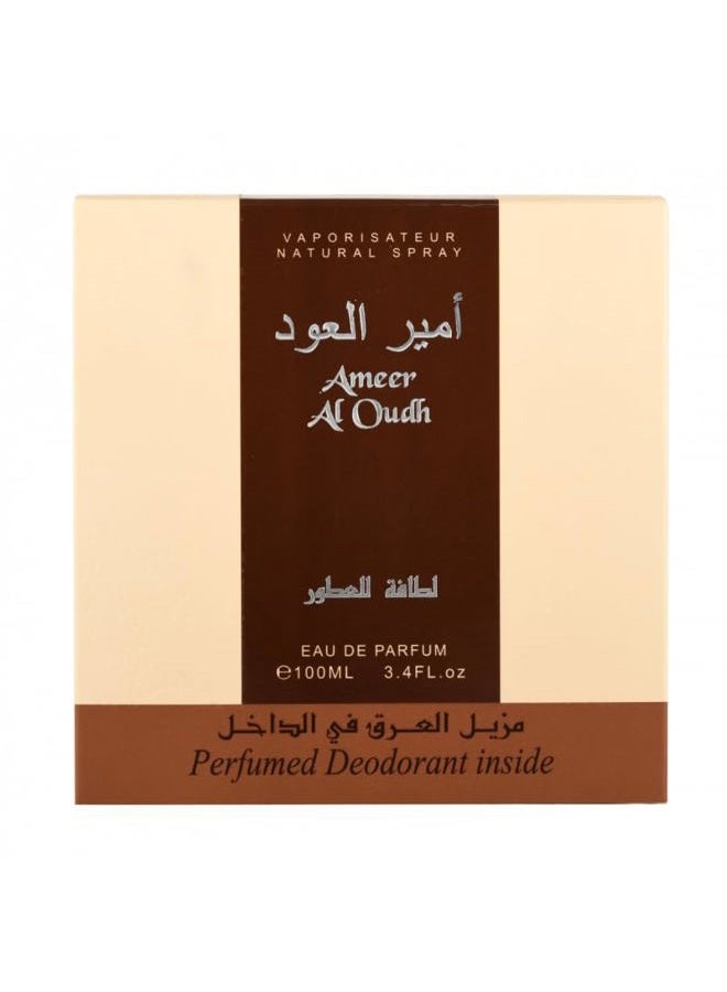 Lattafa أمير العود من لطافة للعطور (خشبي، عود حلو، بخور) عطر شرقي - Image 3
