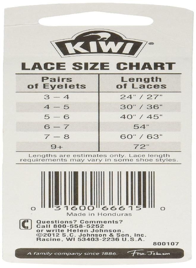 Kiwi Kiwi Shoe laces, 45 in, athletic black, 1 ct - Image 1