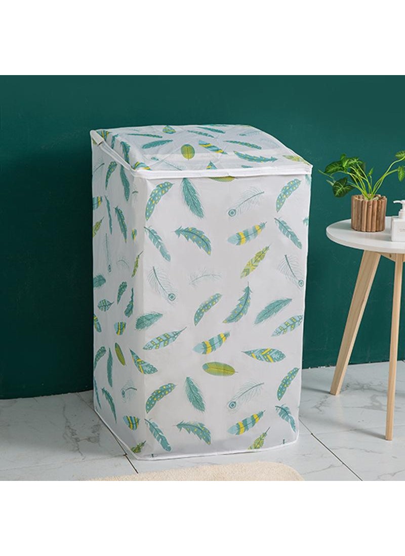 Generic PEVA Waterproof Washing Machine Cover Dustproof Zipper Feather-Flip 
