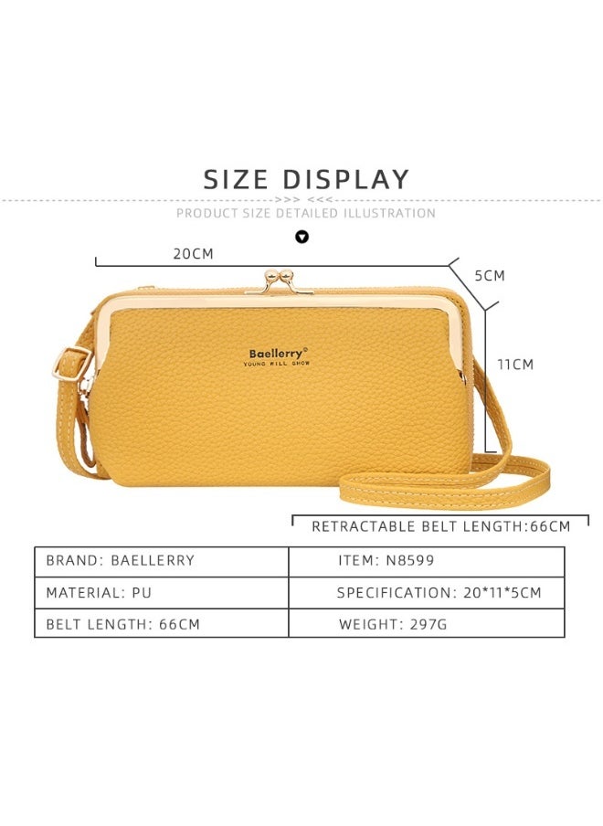 baellerry Mobile Phone Bag for Women Fashion Bag Zipper Shoulder Bag Skew Straddle Purse Zipper Purse for Women  - Image 5