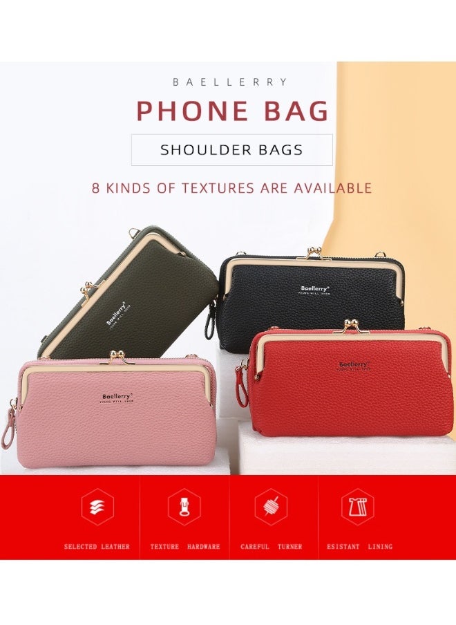 baellerry Mobile Phone Bag for Women Fashion Bag Zipper Shoulder Bag Skew Straddle Purse Zipper Purse for Women  - Image 3