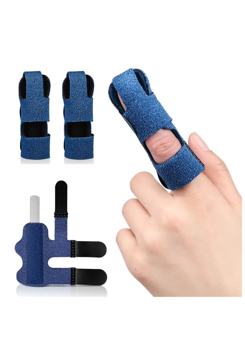 RATSAW - Finger Splint Trigger Finger Brace for Broken Protector and Straightening Arthritis Relief 2 Pcs Finger Support Brace Fits Index Middle and Ring Finger Pain - Image 1
