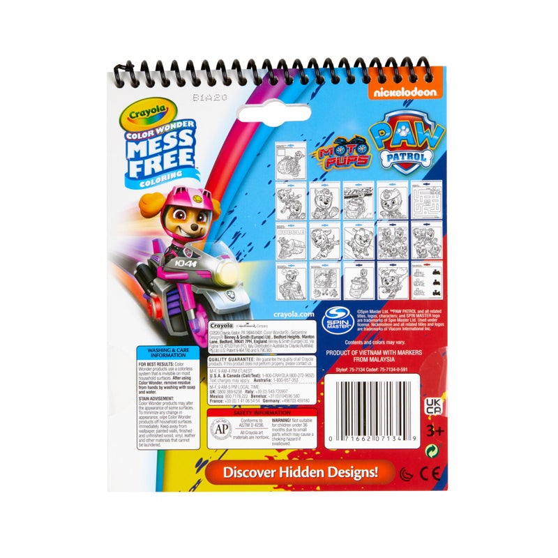 Crayola Color Wonder Paw Patrol Coloring Pages, Mess Free Coloring, Gift for Kids, Age 3, 4, 5, 6, Multi (75-7134) - Image 5