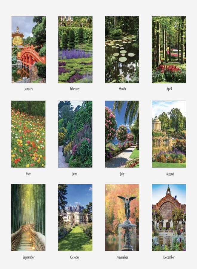 House of Doolittle 2025 Monthly Desktop Tent Calendar, Earthscapes Garden, 8.5 x 4.5 Inches, January - December (HOD309-25) - Image 2