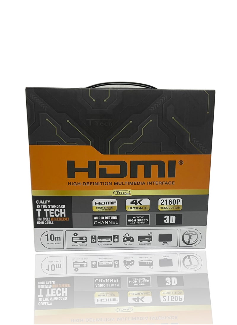 T Tech TTECH HDMI Cable Ultra High Speed 18Gbps 4K@60Hz 10M  - Image 1
